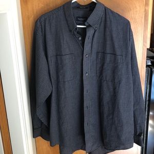 Mens Van Heiden Navy Plaid Button Up